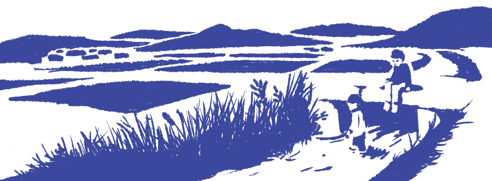Original illustration from the published pages of Summer Rice Paddy